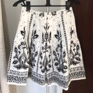 Black and white patterned skirt